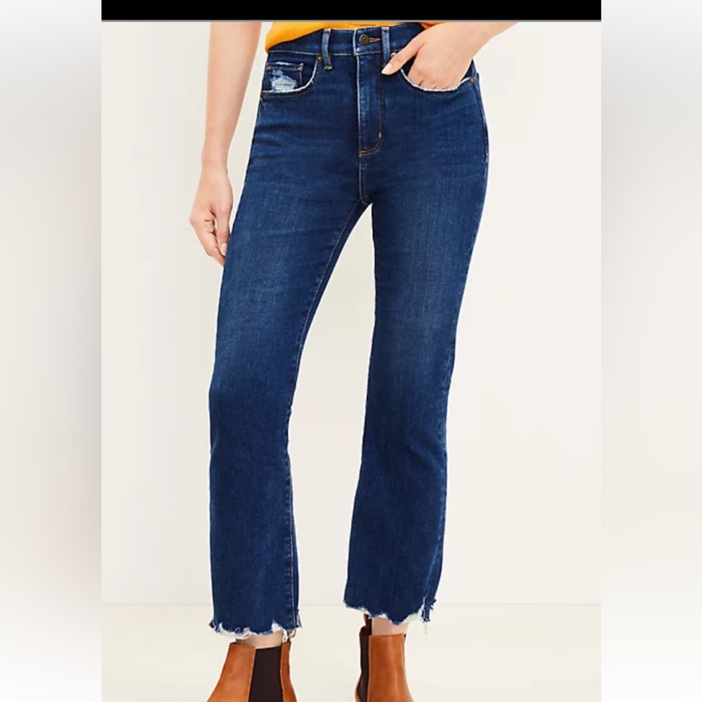Loft Kick Crop high-rise jeans